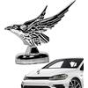 LINGJIONG Emblema 3D Aquila Copertura Anteriore Auto Cromato Ornamento Autoadesivo Logo Adesivo Decorativo Cofano Paraurti Materiale ABS Colore Cromato (Argento)