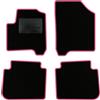 QUEMAR Tappetini Auto per Citroen C3 Picasso, Bordo Rosa, 0 Ricami | 2009-2017 / Kit Tappeti Moquette e Gomma su Misura / Set 2 Anteriori + 2 Posteriori / Ricami e Colori Personalizzati