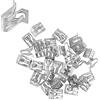 A ABSOPRO Clip Rivestimenti Interni Auto Per GM - 30pz Argento