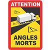 INDIGOS UG® 30 adesivi di avvertimento Angles Morts - camion - camion - angolo morto - Adesivi 17 x 25 cm autoadesivi per la Francia StVo