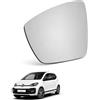 Esselle Parts Specchio Retrovisore per Volkswagen Up Dal 2017 Sinistro Lato Guida, Vetro Ricambio Esterno con Piastra ABS, Montaggio Plug & Play