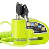 AGPTEK Bloccadisco Antifurto Moto Impermeabile con Allarme Sonoro 110dB, Blocca disco in lega di zinco per moto, bici e monopattino, 2 chiavi e 1,5m Reminder Cavetto