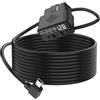 XMSJSIY Cavo di Rete OBD per Dash Camera Angolo Retto a 90 Gradi Mini USB a OBD Cavo Monitor Parcheggio 12V-24V a 5V Kit Cablato Dash Cam con LED Protezione da Tensione e Sottotensione - 3,5M/11,48