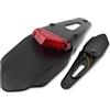 NATGIC Parafango posteriore universale con fanale LED per moto da cross, con luce freno posteriore, per moto fuoristrada (lente rossa)