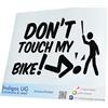 INDIGOS UG Adesivo per auto - JDM - Die Cut - Dont Touch My Bike - 280 x 180 mm nero - lunotto posteriore - Adesivo per lunotto posteriore - Adesivo tuning barca, auto, laptop camion