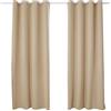 WOLTU Tenda Oscurante con Occhielli 2 Pannelli, 135x245cm, Champagne