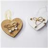 TrAdE Shop Traesio Calamite CALAMITA 2 Pezzi in Legno Cuore FERMATENDA Design Tende Ornamento Tenda