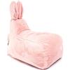 Ecopuf Bunny S - Puff Poltrona Sacco per Bambini - Pouf a Sacco Originale Design Coniglio - Poltrona a Sacco in Finta Pelliccia completamente sfoderabile - Pouf Poltrona con Tasca Portaoggetti