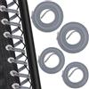YEAMLTE Corda Elastica per Sdraio, 4 PCS Cordini di Ricambio Universali per Sdraio, Ricambio per Sedia a Gravità Zero, Corde Elastiche per Sedie da Giardino, Sedie da Patio, Sedie Pieghevoli (Argento)