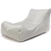 Ecopuf - Master Polyester Divano Pouf da esterno Chaise Longue - Pouf Poltrona con custodia e maniglia - Poltrona Relax da salotto - 115x65x60cm, Perla Nc13