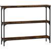 vidaXL Tavolino Consolle Rovere Fumo 100x22,5x75 cm Legno Multistrato