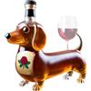 Generico Bottiglia Di Whisky A F-orma Di Bassotto, Bicchiere Da Whisky A F-orma Di Bassotto Scolpito In 3D, Bottiglie Di Liquore Vuote A F-orma Di Bassotto, Decanter Per Vino Rosso A F-orma Di Statua Decor