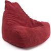 Ecopuf Keiko M Pouf in Velluto Imbottito - Poltrona Sacco con Cuscino e Maniglia da Trasporto, 85x100Cm