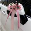 AQCQDQ 6 fiocchi per auto per matrimonio, fiori artificiali, decorazione per auto, specchietto retrovisore, maniglia della porta, decorazione per auto fai da te (rosa)
