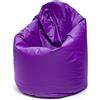 Ecopuf | Puff Poltrona Taglia L - in Morbida Ecopelle - A Antistrappo Antimacchia - Imbottitura Polistirolo - A Sacco Doppia Zip Dim70x110Cm