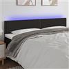 ZQQLVOO Testiera per camera degli ospiti Testiera per letto larga Spalliera letto matrimoniale Testiera a LED Nera 160x5x78/88 cm in TessutoAdatto per hotel, agriturismo, salone