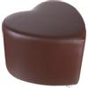 Kaikoon Pouf a forma di cuore marrone 44 x 44 x 35 cm Cubes Messe