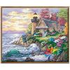 YiYaO Punto Croce,Ricamo Set 44 * 36CM Punto Croce Kit tra Cui Filati Colorati Disegno ago Panno di Cotone