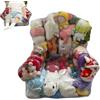 Generico Copertura Trasparente Per Pouf Porta Giocattoli Per Bambini, Copertura Impermeabile Con Cerniera, Pouf In PVC Facile Da Pulire Per Riporre E Organizzare Peluche, Peluche Non Incluso