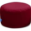 Bruni Pouf Rotondo L Bordeaux - Pouf poggiapiedi per interni ed esterni, Sgabello a sacco con imbottitura in perle EPS, Cuscino rotondo da Yoga e meditazione, Fodera lavabile