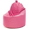 Ecopuf Yoko Poltrona Sacco - Pouf Imbottito in Ecopelle con Doppia Cerniera Antiperdita - 70x75Cm