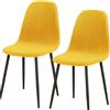 BEIWOSHA Coprisedia Elasticizzati Con Schienale 2/4/6 Pezzi, Coprisedie a Conchiglia per Sedie Da Pranzo, Coprisedie Da Pranzo Moderni Di Metà Secolo, Fodere per Sedia Da Soggiorno Cucina