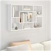 Rantry Casa Scaffale a Parete Bianco 85x16x52,5 cm, Legno Multistrato, Mensola da Muro, Scaffale da Parete Appendere Ripiano per Ingresso, Ripiano Casa Mobili