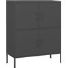vidaXL Armadietto Antracite 80x35x101,5 cm in Acciaio