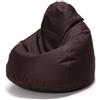 Ecopuf Fuzzy | Puff Poltrona Sacco - da Interno e Esterno - A Antistrappo Antimacchia - Imbottitura Polistirolo A Doppia Zip - Dim 80x110cm