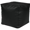 Ecopuf Cube S Pouf Poggiapiedi Quadrato in Ecopelle Pieno di Palline di Polistirolo - Puff 37x37cm