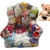 Generico Copertura Trasparente per Pouf Porta Giocattoli per Bambini, Copertura Impermeabile con Cerniera, Pouf in PVC Facile da Pulire per Riporre E Organizzare Peluche, Peluche Non Incluso