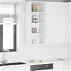 Generico Armadio pensile Riga Bianco 40 x 29,5 x 100 cm,Armadietti e portaoggetti,Pensili da cucina-884466