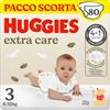 HUGGIES - Pannolini Extra Care Taglia 3 (6-10 Kg) Pacco Scorta da 80 Pezzi