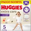 HUGGIES - Pannolini Extra Care Mutandina Taglia 5 (12-17 Kg) Pacco Scorta da 96 Pezzi