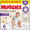 HUGGIES - Pannolini Extra Care Mutandina Taglia 6 (15-25 Kg) Pacco Scorta da 88 Pezzi
