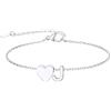 FindChic Cuore Bracciale Donna, Braccialetto Donna in Acciaio Inox, Bracciali Alfabeto Lettera J