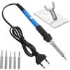 TOYZFRIENDY Kit Saldatore Elettrico 60w in Lega di Alluminio e Ferro Blu | Temperatura Controllata Regolabile, Strumento da Saldatura per Elettronica