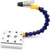 Baoblaze Supporto Saldatura Multiangolo Saldatore con Flessibili Clip Regolabili Base in Alluminio Antiscivolo Aiuto Terza Mano Adatto per Laboratorio, Base Estesa Con Braccio Singolo