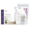 Nuliie 80 Pezzi Sacchetti Latte Materno, 250ml Contenitori Latte Materno Sterili, Contenitore Latte Materno con Beccuccio Allattamento, Senza BPA, Buste Resta in Piedi Da Sola, Salva Spazio