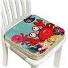 Lelesta Cuscino Rialzo da Sedia per Bambini, Fansu Comodo e Facile da Pulire Smontabile Regolabile Cuscino Alzasedia per Seggioloni Cuscino Seduta per Sedia da Giardino (40x40x5cm, Mondo sott'acqua)