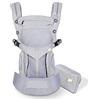 SONARIN Premium Traspirante Marsupio Neonati Ergonomico,Baby Carrier,Porta Bebè,Cappuccio Rimovibile,da neonato a bambino (0-48 mesi),Supporto per la Testa,Carico massimo 20 kg(Grigio)
