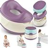 Merle Toys Vasino per bambini 3 in 1, testato TÜV, senza BPA, vasino per bambini a partire da 1 anno, WC per bambini + sedile WC per bambini + sgabello, facile da pulire, colore: menta