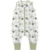 Teechodina Sacco nanna con piedi, 1,5 Tog, 100% cotone, per bambini, tutto l'anno, con gambe, per ragazzi e ragazze