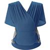 SONARIN Traspirante Fascia Porta Bebè,Portabebè Ergonomica Elastica Porta Bambino Portantina Bebè Marsupio Portabebè Neonati Leggera Portatile per Neonati Bambini fino a 15 kg(Blu)