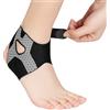 Beugo 1 Pcs Cavigliera Sportiva, tutore caviglia regolabile, Cavigliera Ortopedica per Donna/Uomo per Corsa, Calcio, Fitness, Nero (Modello 3065, L)