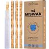 ORINKO® Siwak Naturale x4 con Custodia - Spazzolino Ecologico per Denti - Miswak Africano per Pulizia, Sbiancamento e Igiene Orale - Bastoncini di Araak come Alternativa Sostenibile