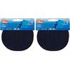 Prym Toppe, Tessuto Misto, termoadesive, Blu Marine, 2 Pezzi (Confezione da 2)