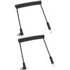 Goshyda Cavo di Sincronizzazione PC Flash Universale da 3,5 Mm a Maschio, Cavo a Spirale con Bloccaggio a Vite per Fotocamere Digitali, Trigger da Studio Plug and Play Estensibile da 30-80 Cm
