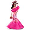 Barbie Signature Dia de Muertos 2023 da collezione, abito rosa con volant, teschi di zucchero e fiori colorati, decorazione calavera sul volto, giocattolo per bambini, 6+ anni, HJX14