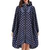Minetom Poncho Pioggia Impermeabile per Donna Uomo Unisex Leggero Multiuso Mantella Antipioggia Giacca con Cappuccio A Blu XL
